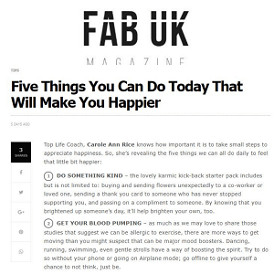 Five Things You Can Do Today That Will Make You Happier
