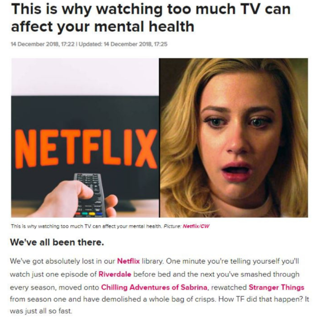 this is why watching too much TV can affect your mental health