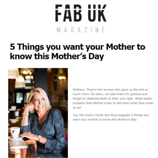 5 Things you want your Mother to know this Mother's Day
